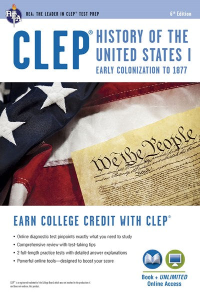 CLEP® History of the U.S. I Book + Online  (6th Edition, Revised)