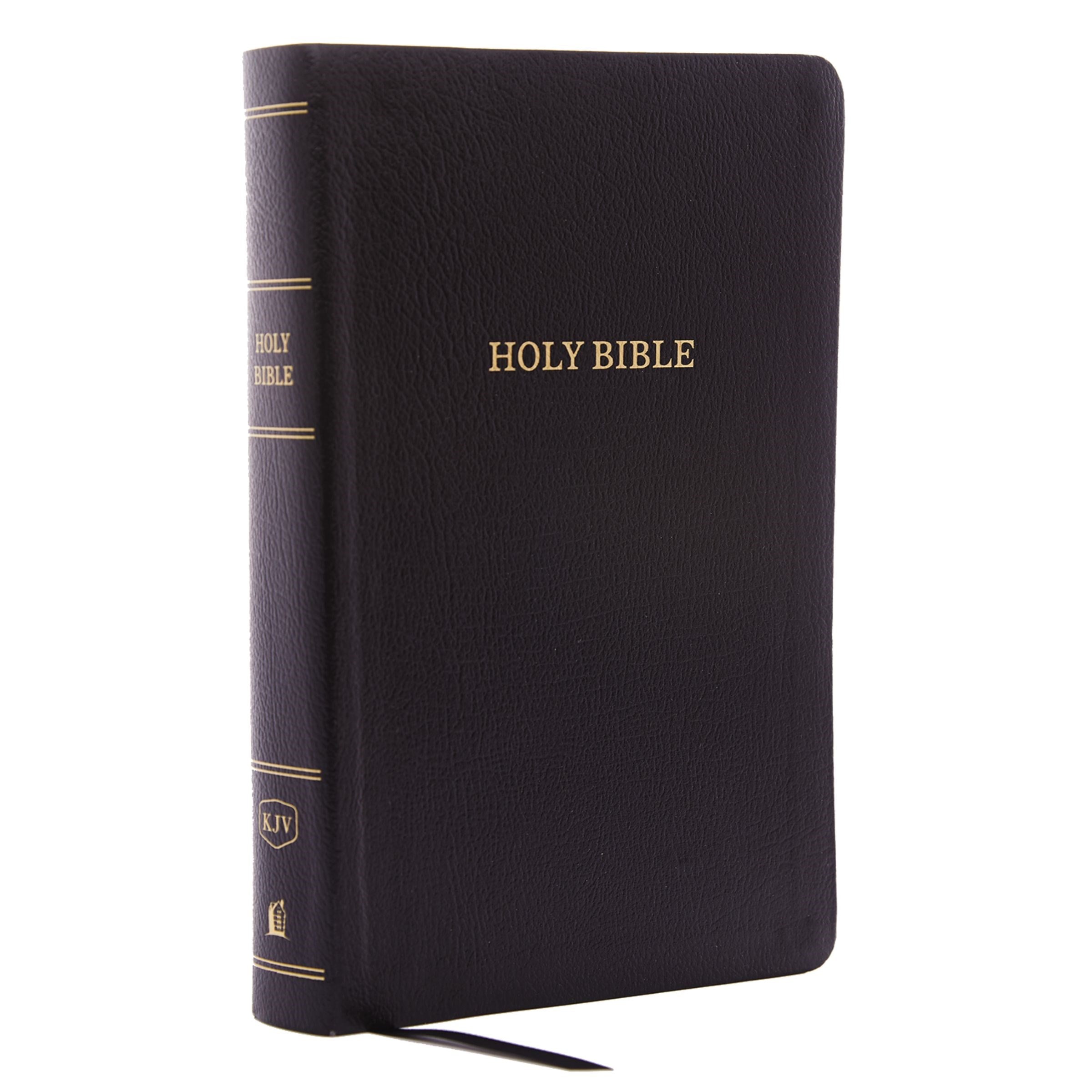 KJV Holy Bible, Personal Size Giant Print Reference Bible, Black Bonded Leather, Thumb Indexed, 43,000 Cross References, Red Letter, Comfort Print: King James Version : King James Version