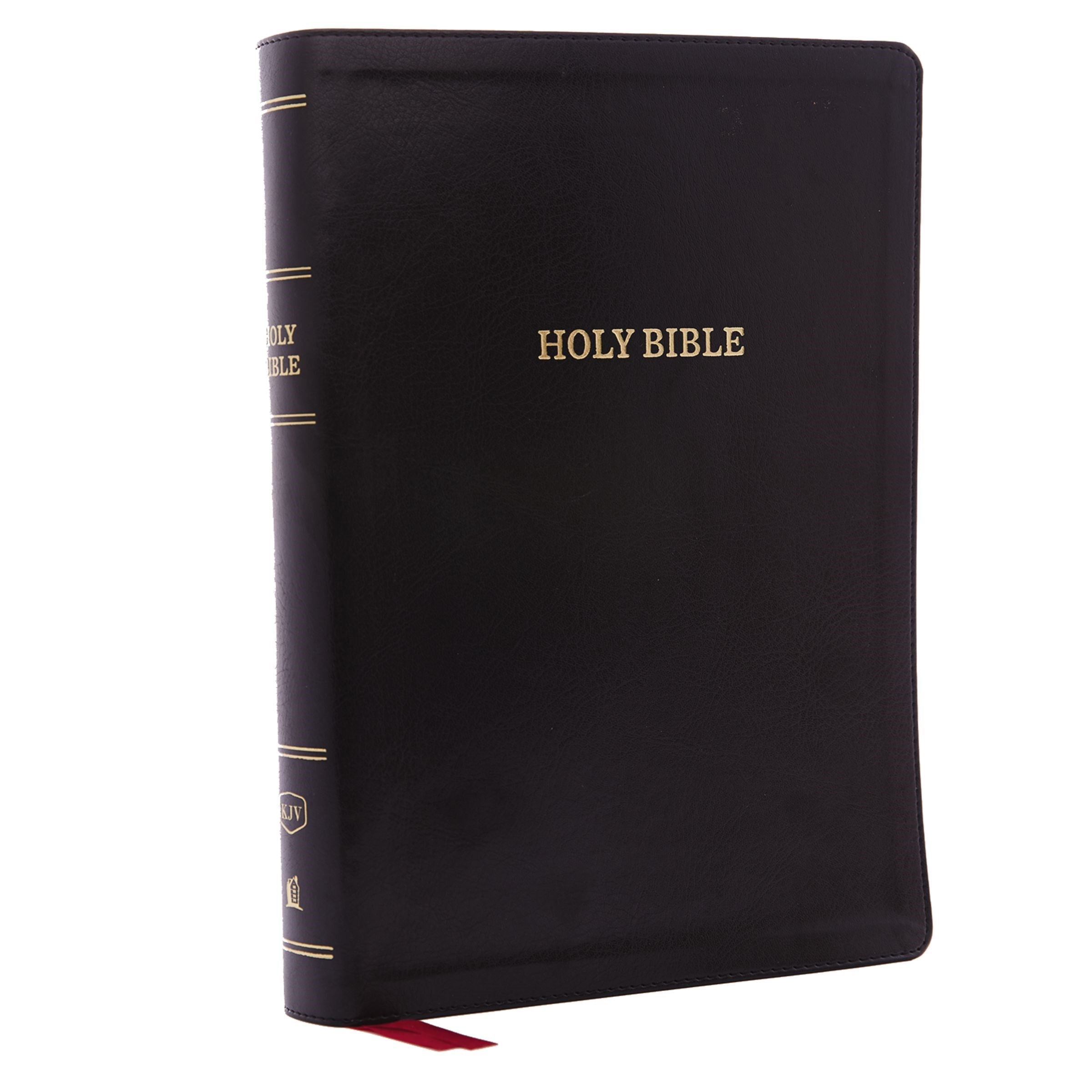 KJV Holy Bible, Super Giant Print Reference Bible, Deluxe Black Leathersoft, 43,000 Cross References, Red Letter, Comfort Print: King James Version : King James Version