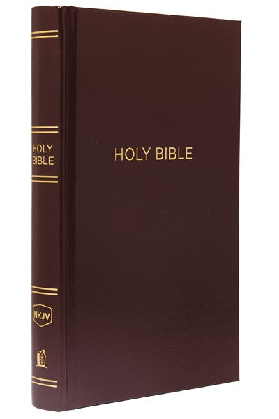 NKJV, Pew Bible, Hardcover, Burgundy, Red Letter, Comfort Print: Holy Bible, New King James Version