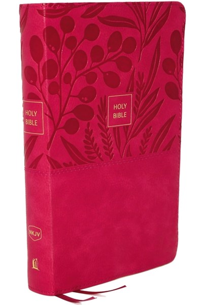 NKJV, End-of-Verse Reference Bible, Personal Size Large Print, Leathersoft, Pink, Red Letter, Comfort Print: Holy Bible, New King James Version (Large type / large print)