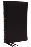 KJV, Thinline Bible, Large Print, Premium Goatskin Leather, Black, Premier Collection, Red Letter, Comfort Print: Holy Bible, King James Version
