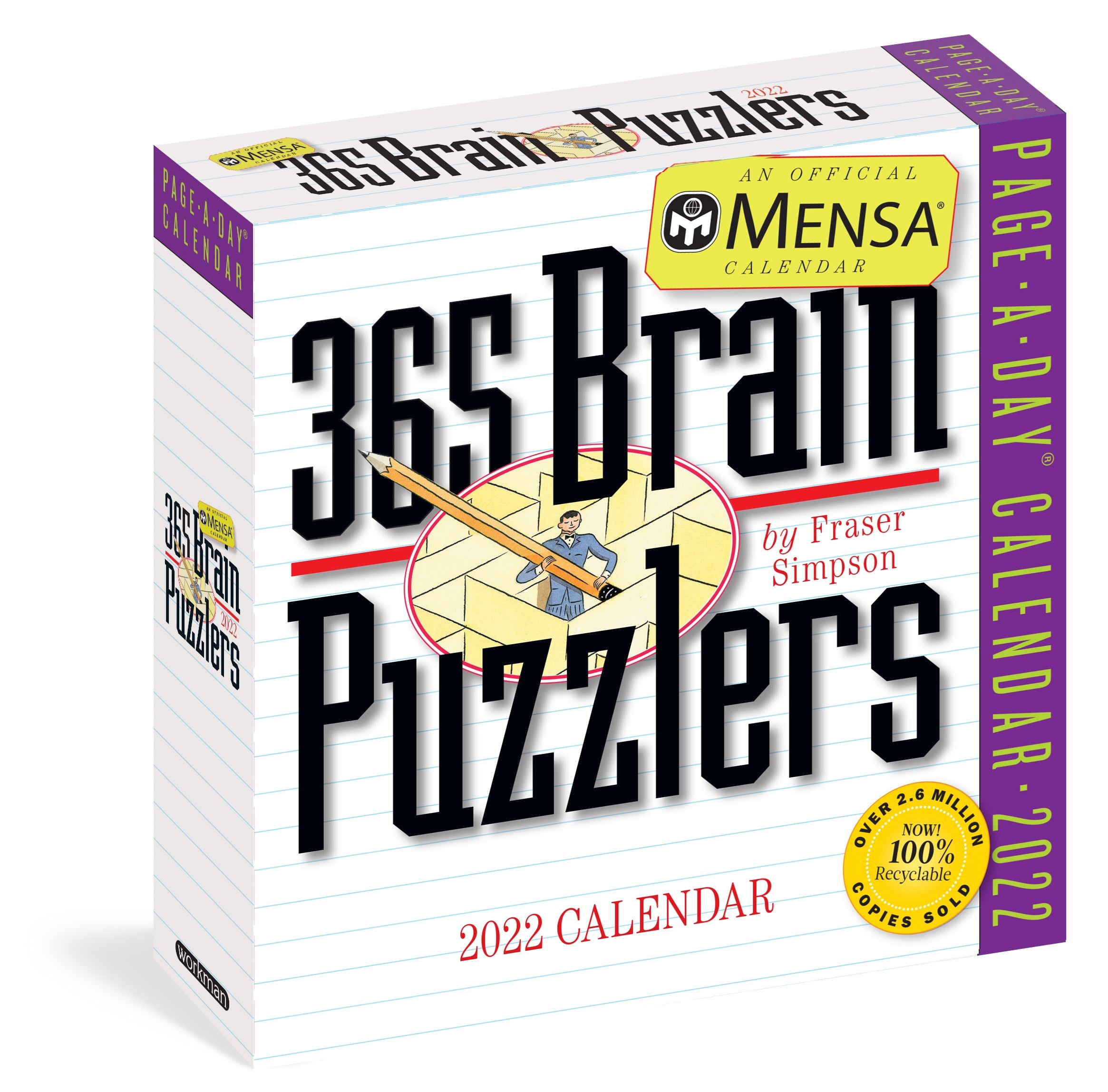 Mensa 365 Brain Puzzlers Page-A-Day Calendar 2022: A brain busting year of tough pangrams, word ladders, logic challenges, number sequences, and more.