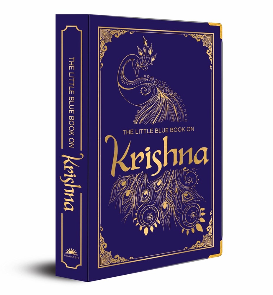 The Little Blue Book on Krishna: Deluxe Silk Hardbound