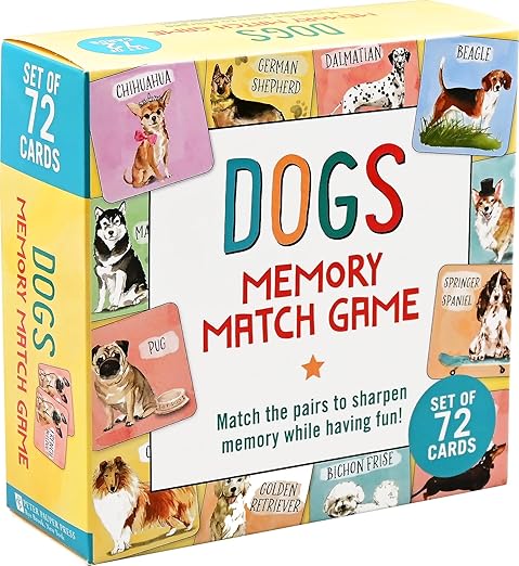 Dogs Memory Match Game (Set of 72 cards)
