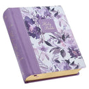 KJV Holy Bible, Note-taking Bible, Faux Leather Hardcover - King James Version, Purple Floral Printed (KJV Note-taking Editions)