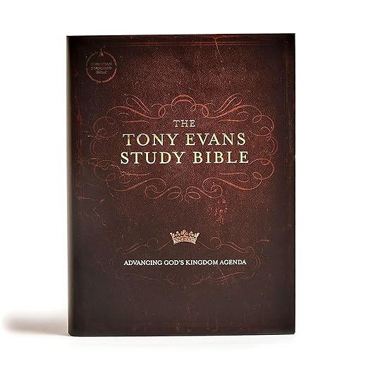 CSB Tony Evans Study Bible, Hardcover, Black Letter, Study Notes and Commentary, Articles, Videos, Charts, Easy-to-Read Bible Serif Type
