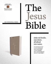 The Jesus Bible, NIV Edition, Cloth over Board, Gray Linen, Comfort Print