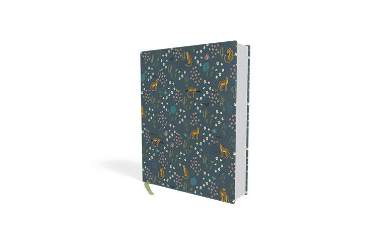 NIV, Journal the Word Bible (Perfect for Note-Taking), Double-Column, Cloth over Board, Navy Floral, Red Letter, Comfort Print: Reflect, Take Notes, or Create Art Next to Your Favorite Verses