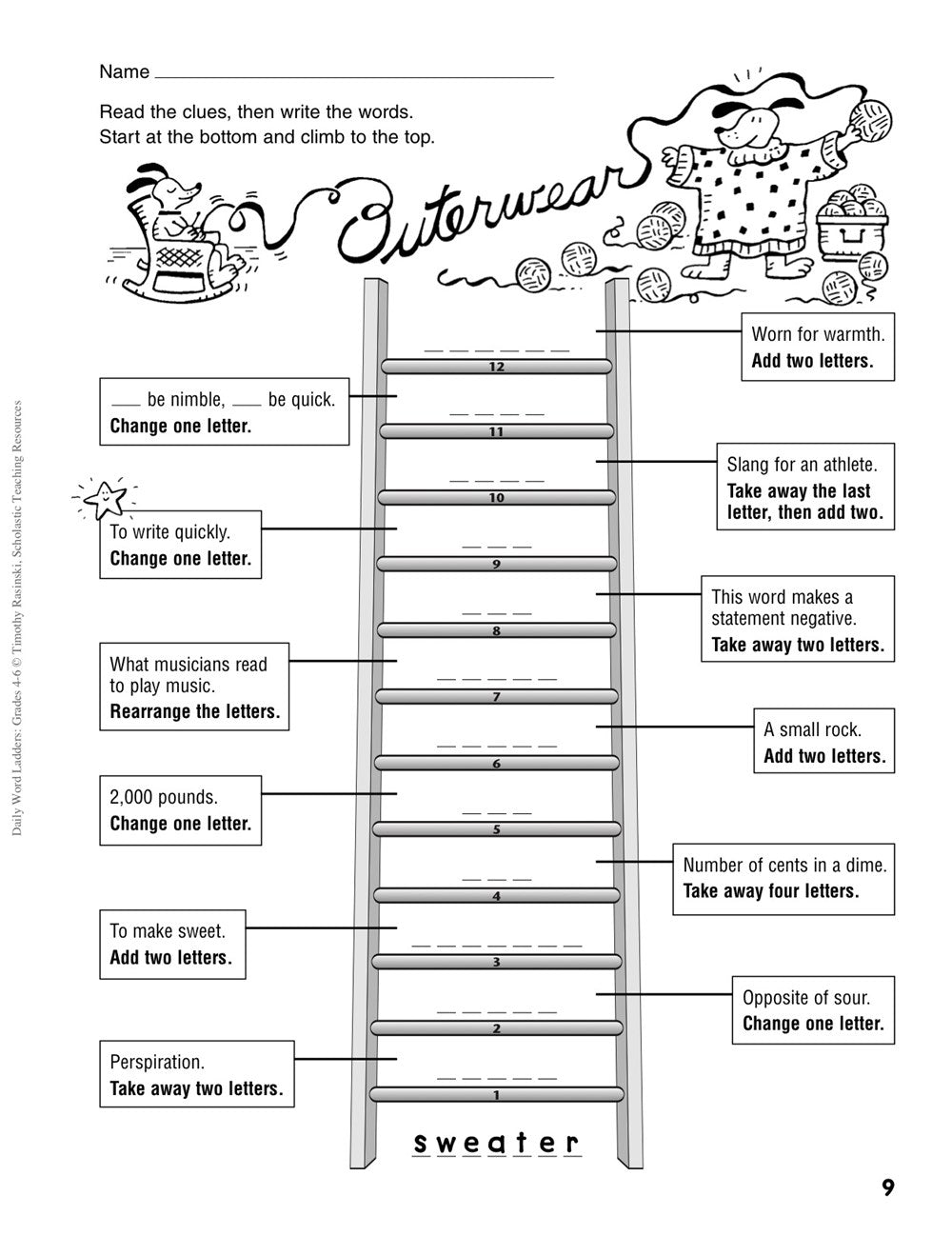 Daily Word Ladders: Grades 4-6: 100 Reproducible Word Study Lessons That Help Kids Boost Reading, Vocabulary, Spelling & Phonics Skills--Independently!