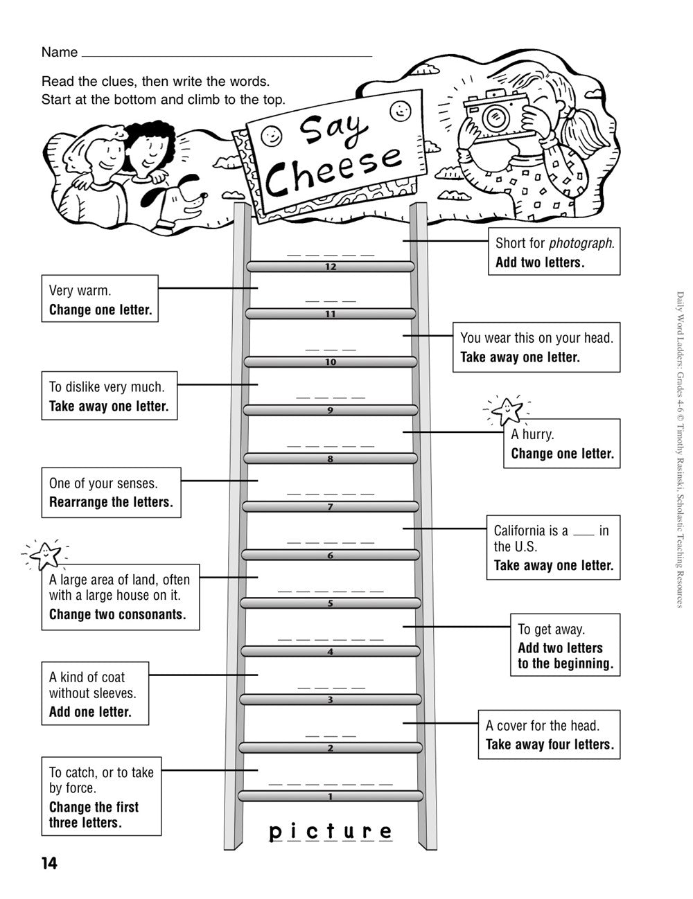 Daily Word Ladders: Grades 4-6: 100 Reproducible Word Study Lessons That Help Kids Boost Reading, Vocabulary, Spelling & Phonics Skills--Independently!