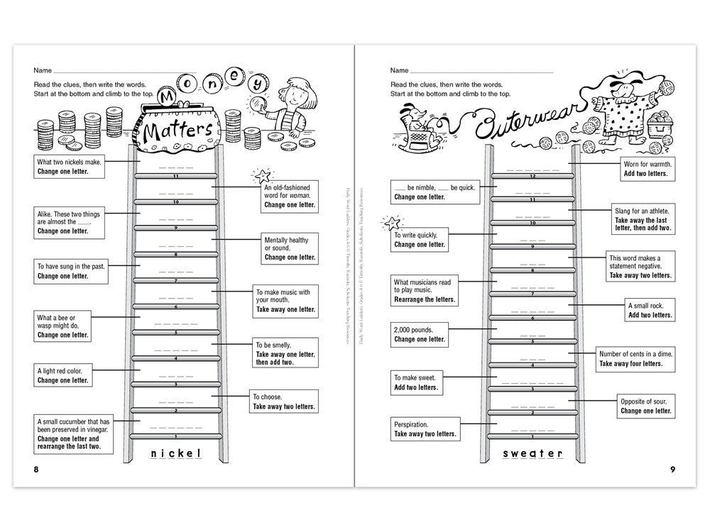 Daily Word Ladders: Grades 4-6: 100 Reproducible Word Study Lessons That Help Kids Boost Reading, Vocabulary, Spelling & Phonics Skills--Independently!