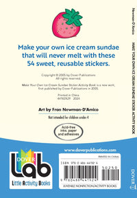 Make Your Own Ice Cream Sundae Sticker Activity Book (Dover Little Activity Books: Food)