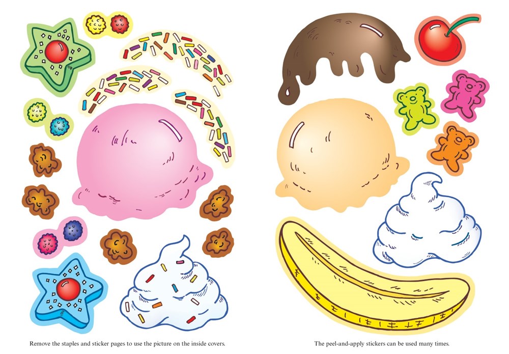 Make Your Own Ice Cream Sundae Sticker Activity Book (Dover Little Activity Books: Food)
