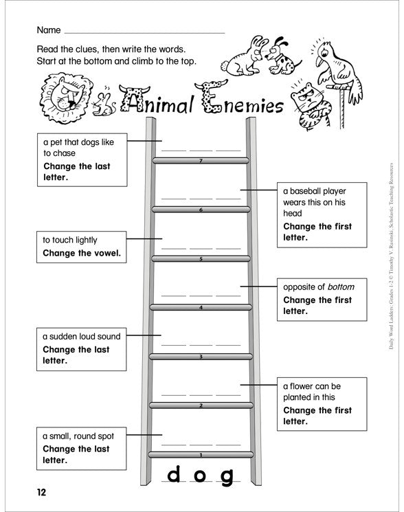 Daily Word Ladders: Grades 1-2