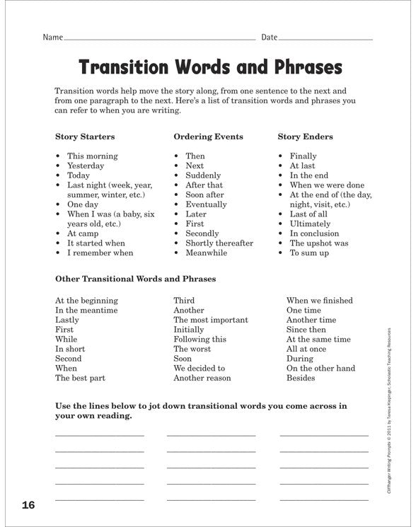 Cliffhanger Writing Prompts