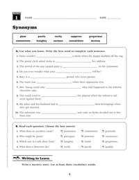 240 Vocabulary Words Kids Need to Know: Grade 6