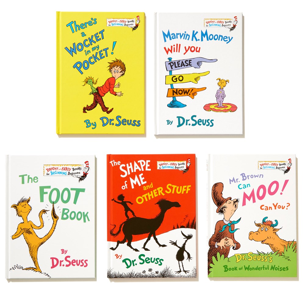 Dr. Seuss Bright & Early Book Boxed Set Collection: The Foot Book; Marvin K. Mooney Will You Please Go Now!; Mr. Brown Can Moo! Can You?, The Shape of ... Other Stuff; There's a Wocket in My Pocket!