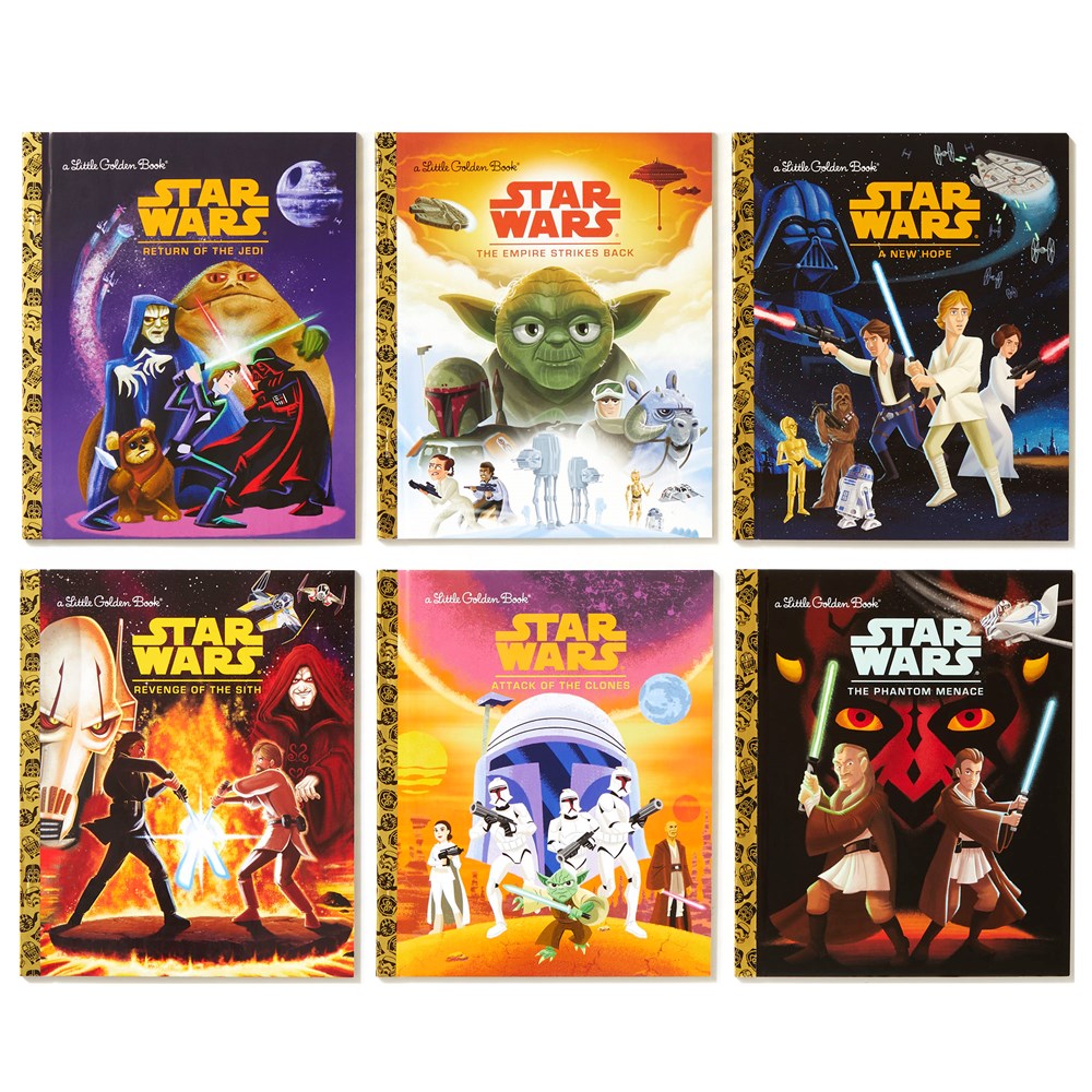 The Star Wars Little Golden Book Library (Star Wars): The Phantom Menace; Attack of the Clones; Revenge of the Sith; A New Hope; The Empire Strikes Back; Return of the Jedi