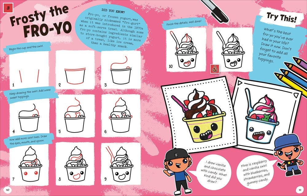 Draw with Art for Kids Hub Cute and Funny Foods