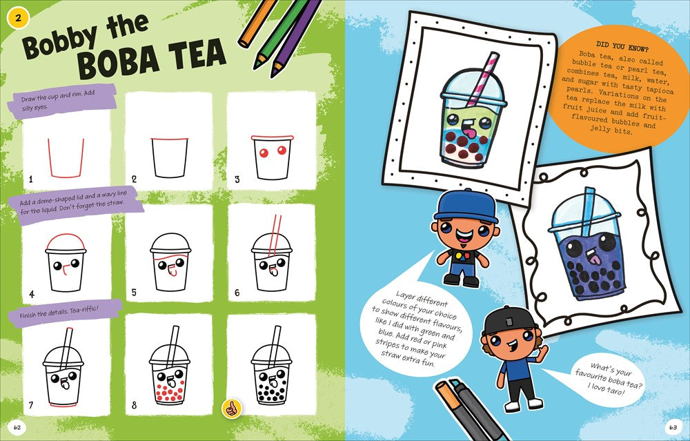Draw with Art for Kids Hub Cute and Funny Foods