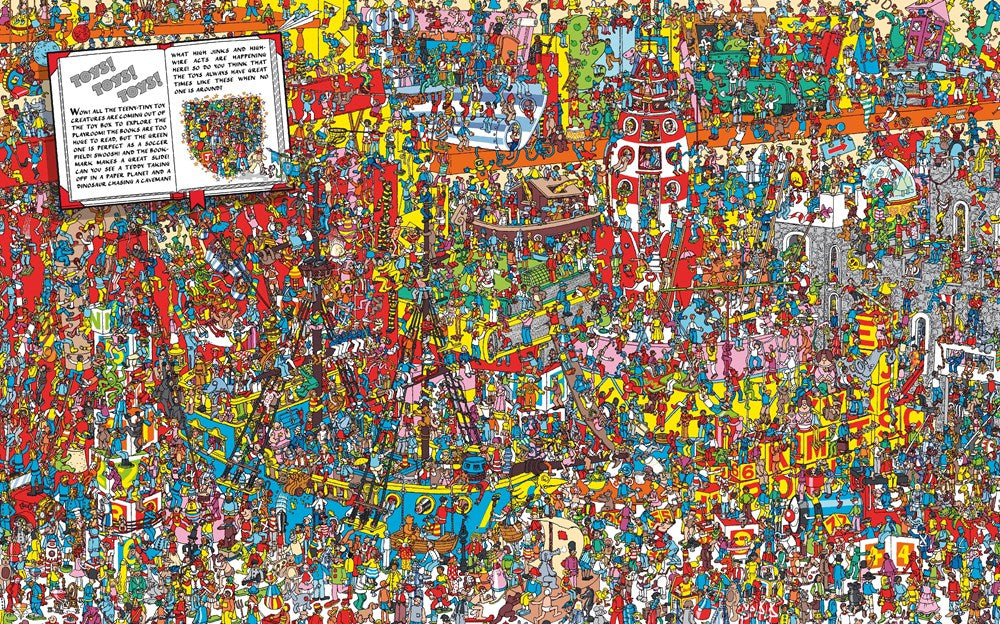 Where's Waldo? The Wonder Book: Deluxe Edition with New Searches and Collectible Poster (A Hidden Object Activity Book with Search & Find Puzzles and Spot-the-Difference Game)