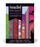 Stenciled Book Edges Kit: Turn Your Favorite Books into Custom Works of Art - Includes: Project Book, Paint Pots, Stencils, Sponge Tools, Book Clamps