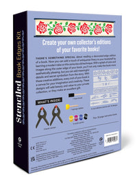 Stenciled Book Edges Kit: Turn Your Favorite Books into Custom Works of Art - Includes: Project Book, Paint Pots, Stencils, Sponge Tools, Book Clamps