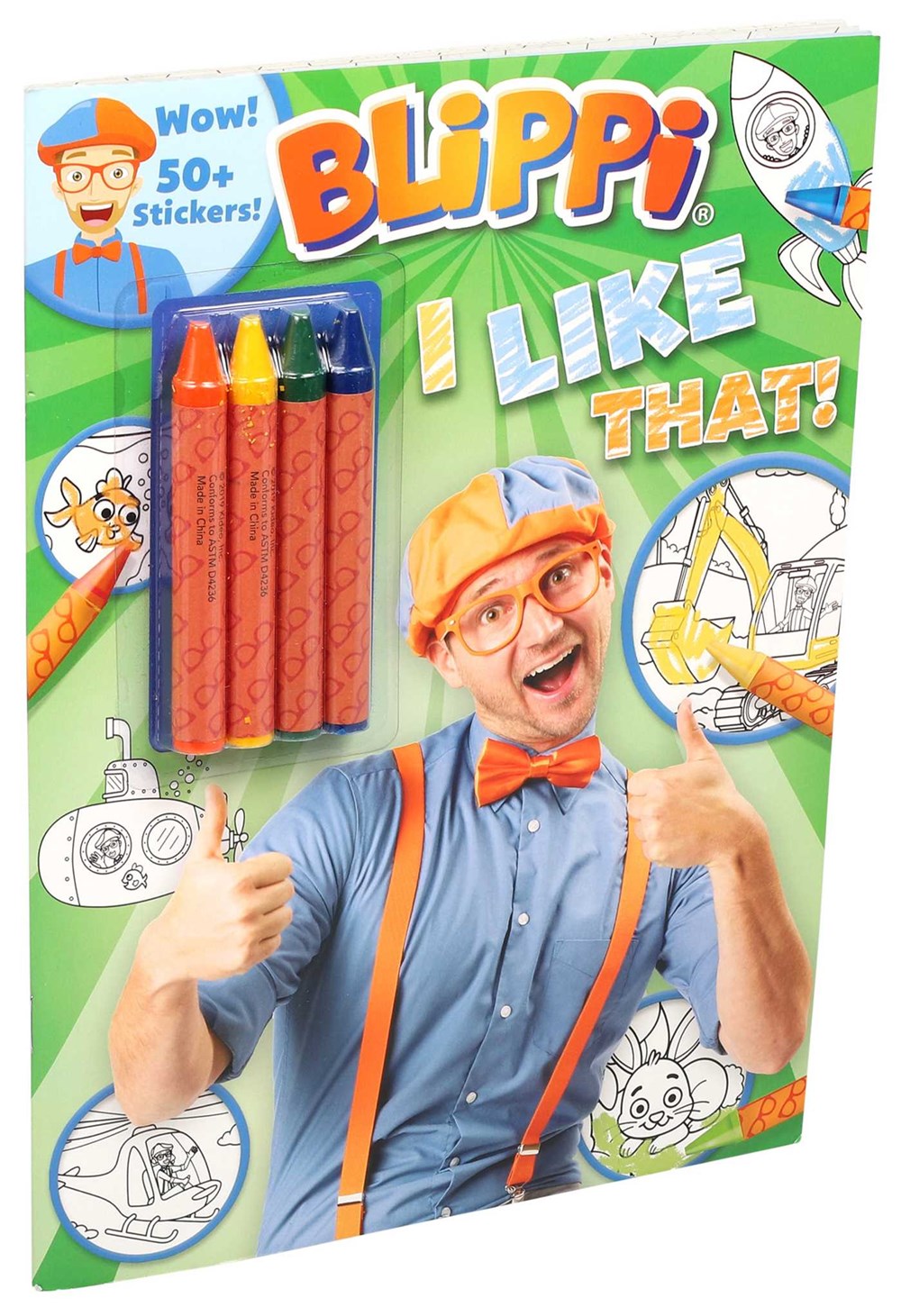 Blippi: I Like That! Coloring Book with Crayons: Blippi Coloring Book with Crayons (Color & Activity with Crayons)