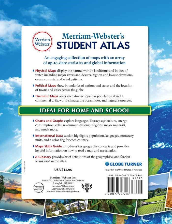 Merriam-Webster's Student Atlas - Features Full-Color Physical, Political, & Thematic Maps