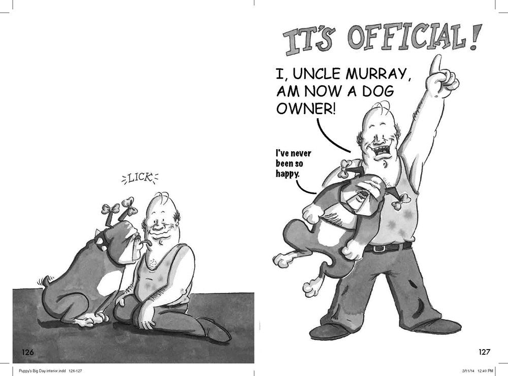 Bad Kitty: Puppy's Big Day (paperback black-and-white edition)