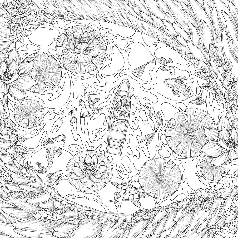 Mythographic Color and Discover: Dragonspell: An Artist's Coloring Book of Magical Realms and Epic Journeys