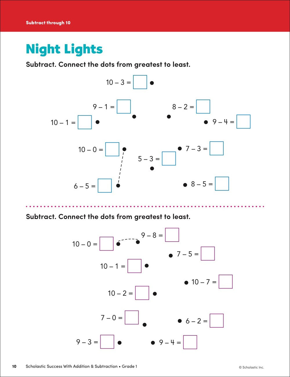Scholastic Success with Addition & Subtraction Grade 1 Workbook