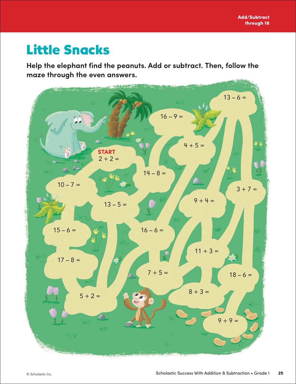 Scholastic Success with Addition & Subtraction Grade 1 Workbook