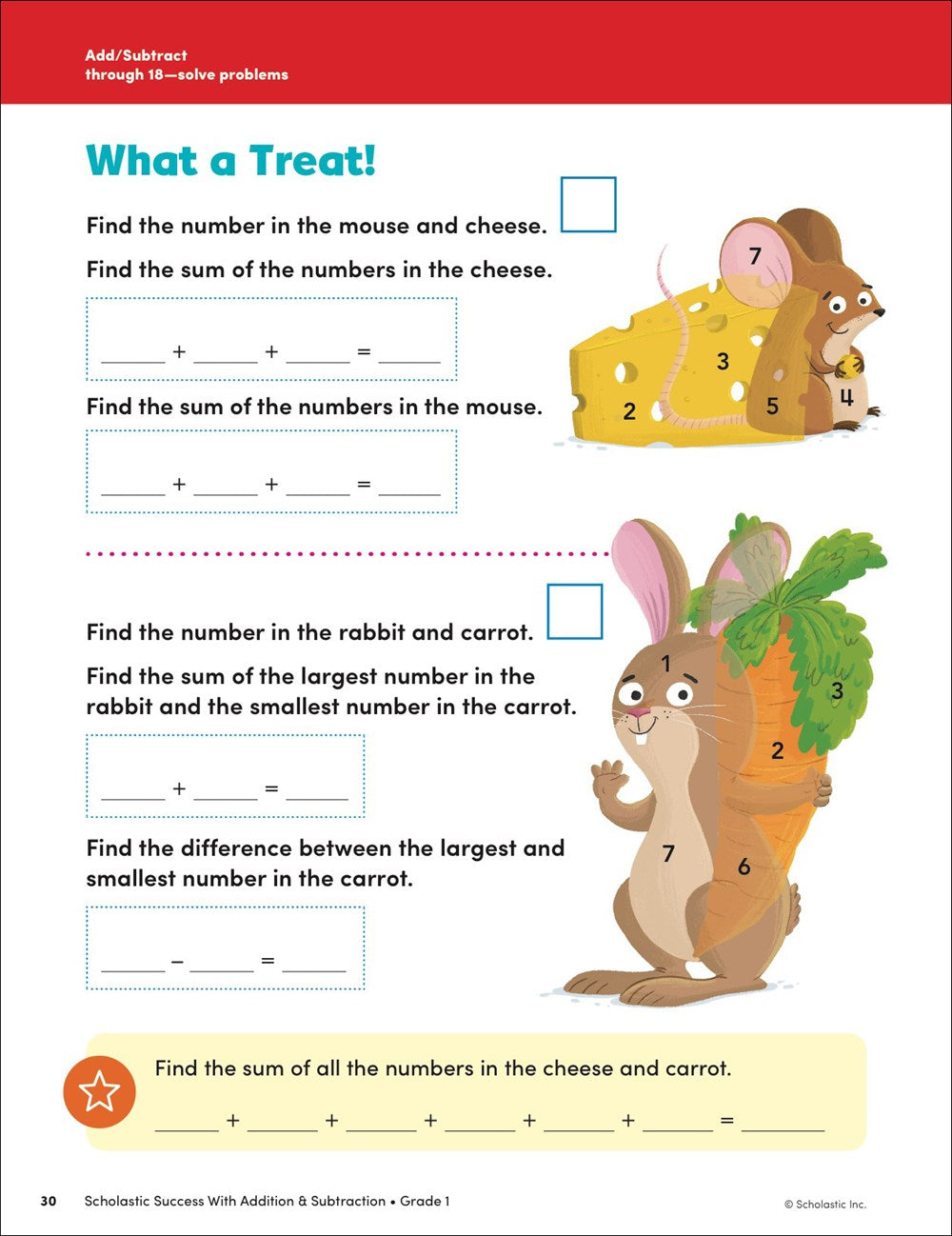 Scholastic Success with Addition & Subtraction Grade 1 Workbook