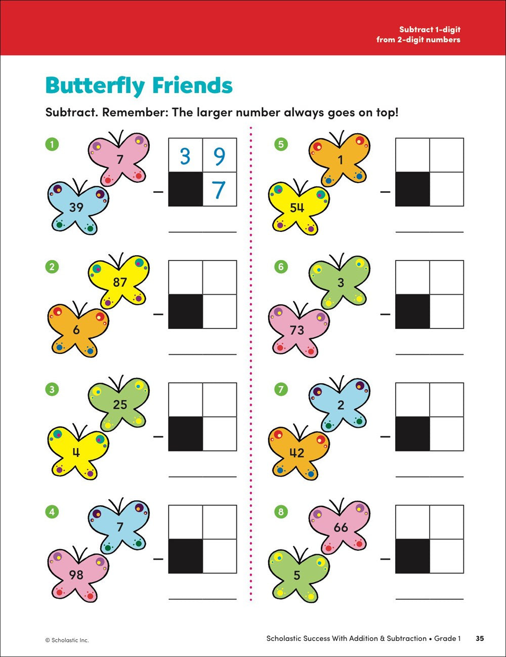 Scholastic Success with Addition & Subtraction Grade 1 Workbook