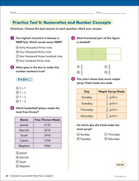 Scholastic Success with Math Tests Grade 4 Workbook