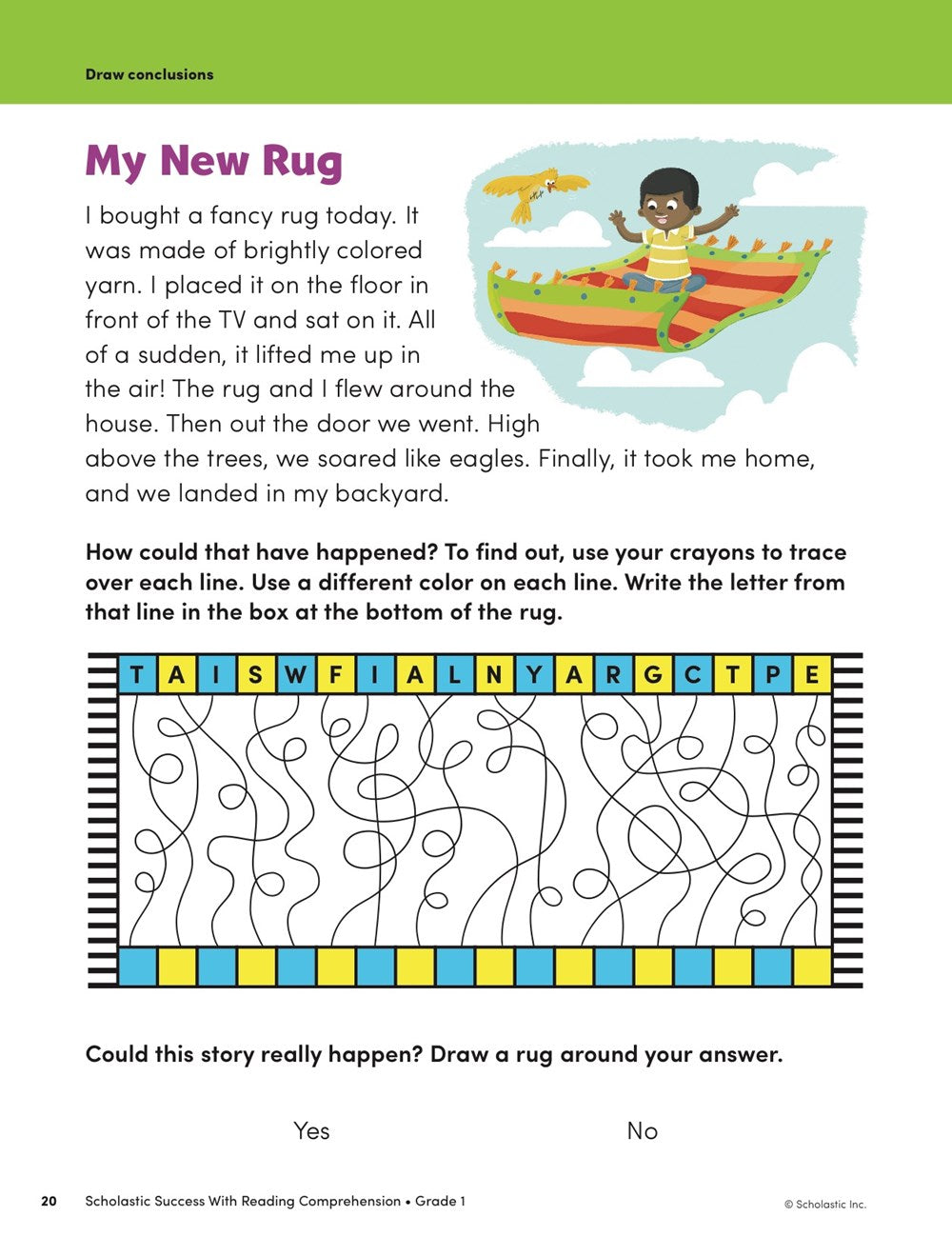 Scholastic Success with Reading Comprehension Grade 1 Workbook