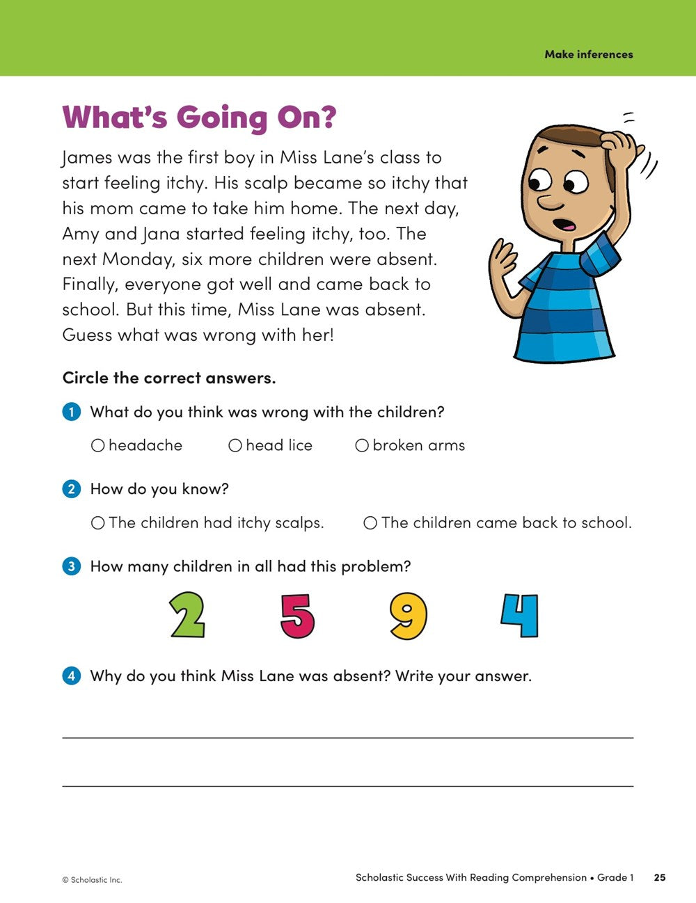 Scholastic Success with Reading Comprehension Grade 1 Workbook