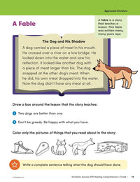 Scholastic Success with Reading Comprehension Grade 1 Workbook