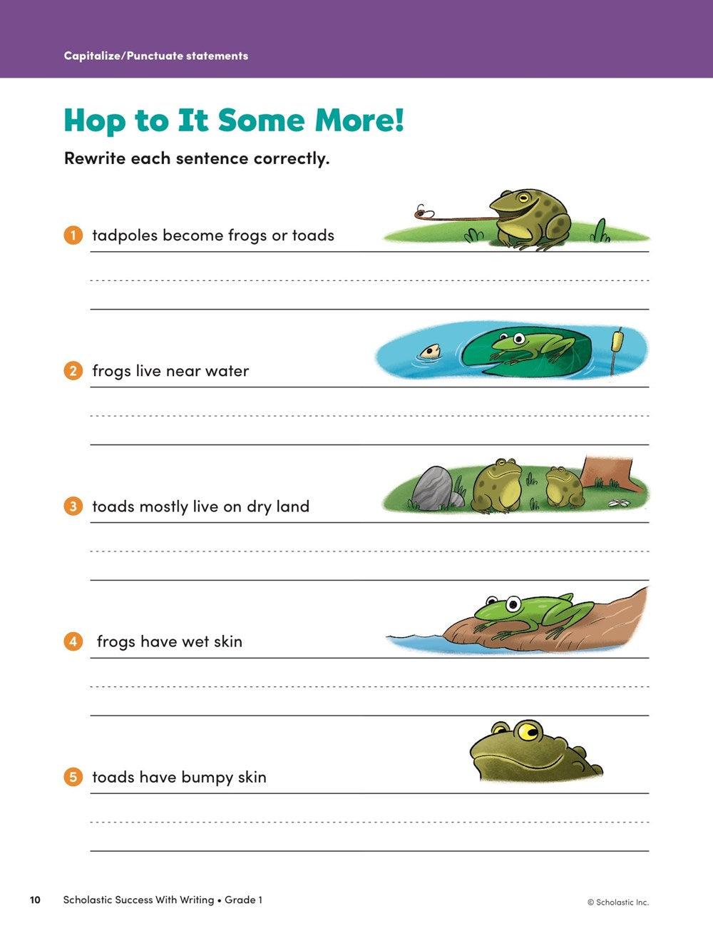 Scholastic Success with Writing Grade 1 Workbook
