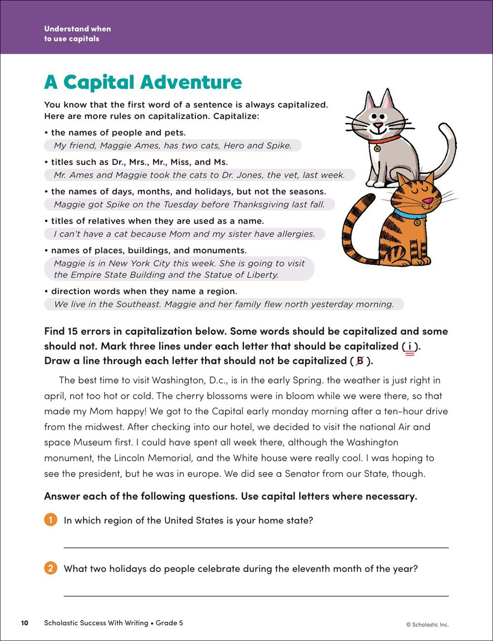 Scholastic Success with Writing Grade 5 Workbook