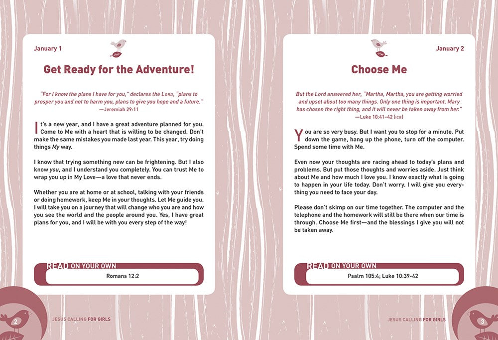 Jesus Calling: 365 Devotions for Kids (Girls Edition)