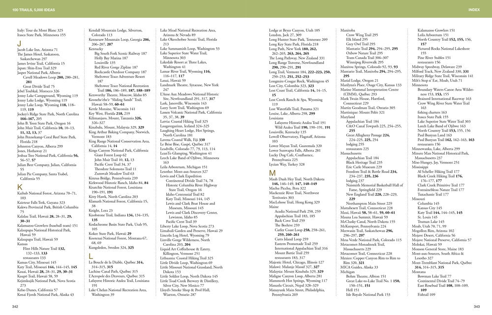 100 Trails, 5,000 Ideas: Where to Go, When to Go, What to See, What to Do