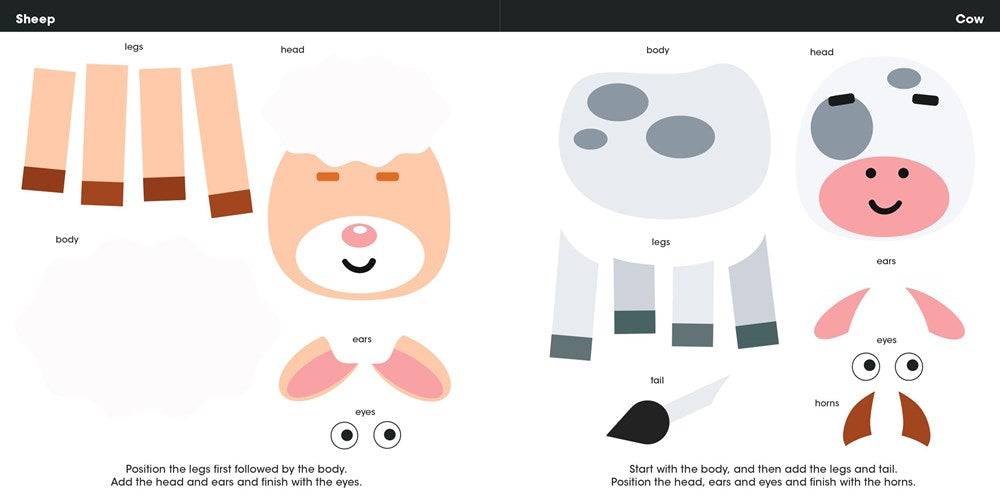 First Sticker Art: Farm Animals