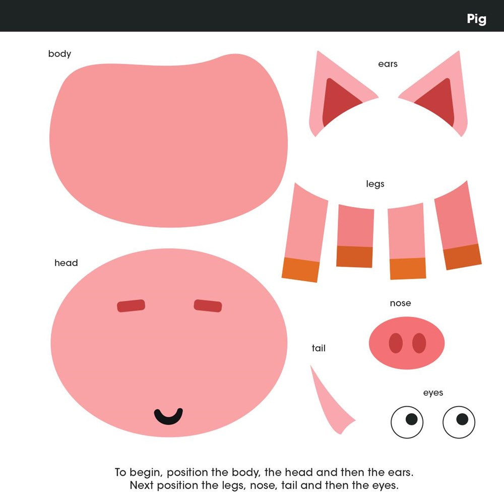 First Sticker Art: Farm Animals