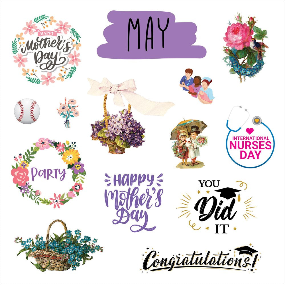 A Year in Stickers: Fun Pictures and Words to Highlight Celebrations (Sticker Books)