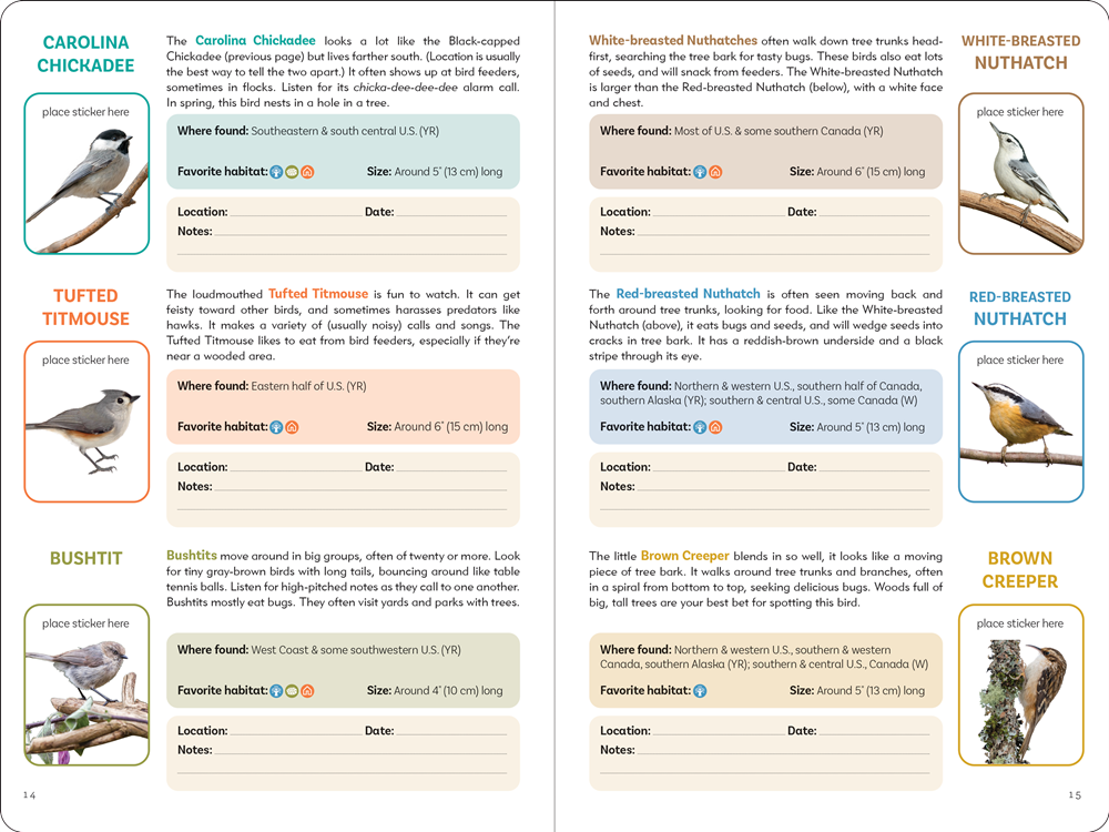 Birder's Logbook: A Seek-and-Sticker Book for Budding Ornithologists (comes with 100 full-color stickers of birds!)
