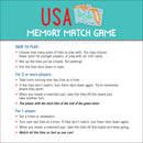 USA Memory Match Game (Set of 100 cards)