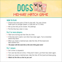 Dogs Memory Match Game (Set of 72 cards)